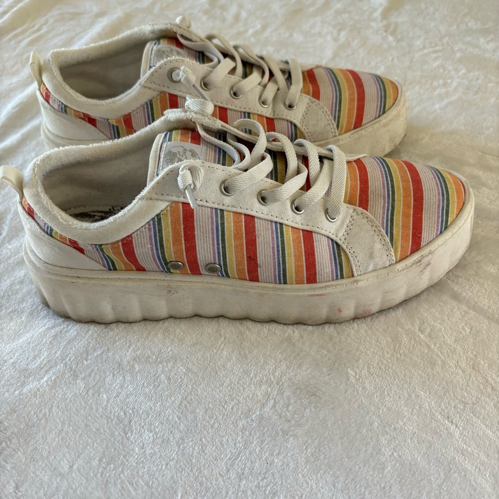 Roxy Women's Sheilahh Slip on Platfrom Sneaker Shoes Size 10 Rainbow
